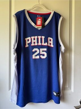Philadelphia 76ers Blue & White Basketball Jersey